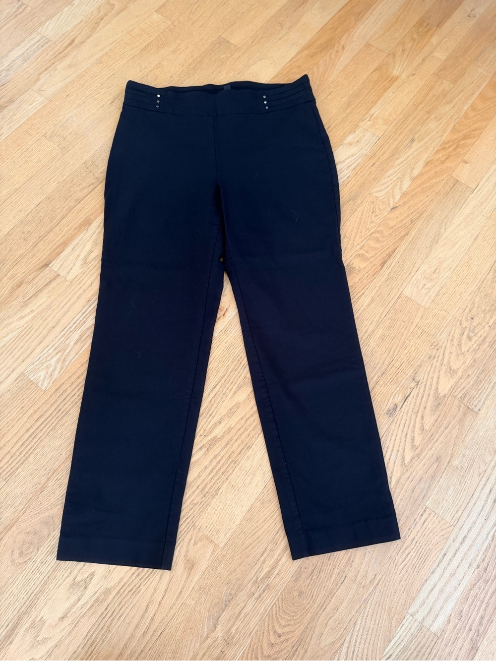 Ladies Size Large Short "JM Collection" Black Straight-Leg Dress Pants Business